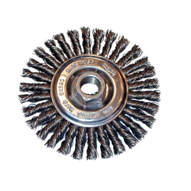 Wheel Brush 4" Diameter Stringer Bead .020" Wire 5/8"-11NC Arbor Hole